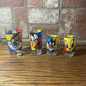 Vintage Warner Brothers Looney Toons Glasses Vintage Cartoons